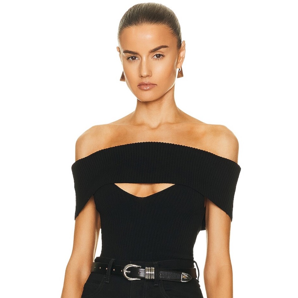 GRLFRND Black Knit top